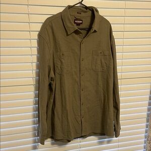 Men's Heavyweight Button Down Flannel Shirt - Olive